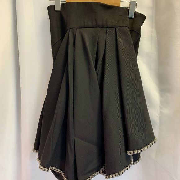 Jay Ahr black strapless chain trim babydoll dress - Picture 4 of 12